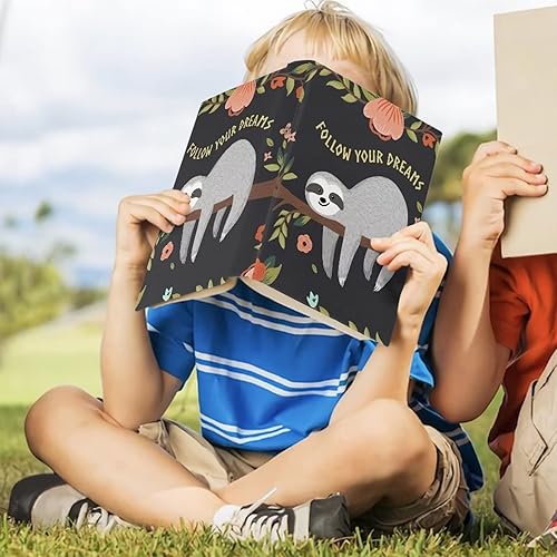 Miniatura 7 de Rnyleeg Funda de libro elástica que se adapta a la mayoría de libros de texto de tapa dura de 9 x 11 pulgadas y más grandes, fundas de libro jumbo,