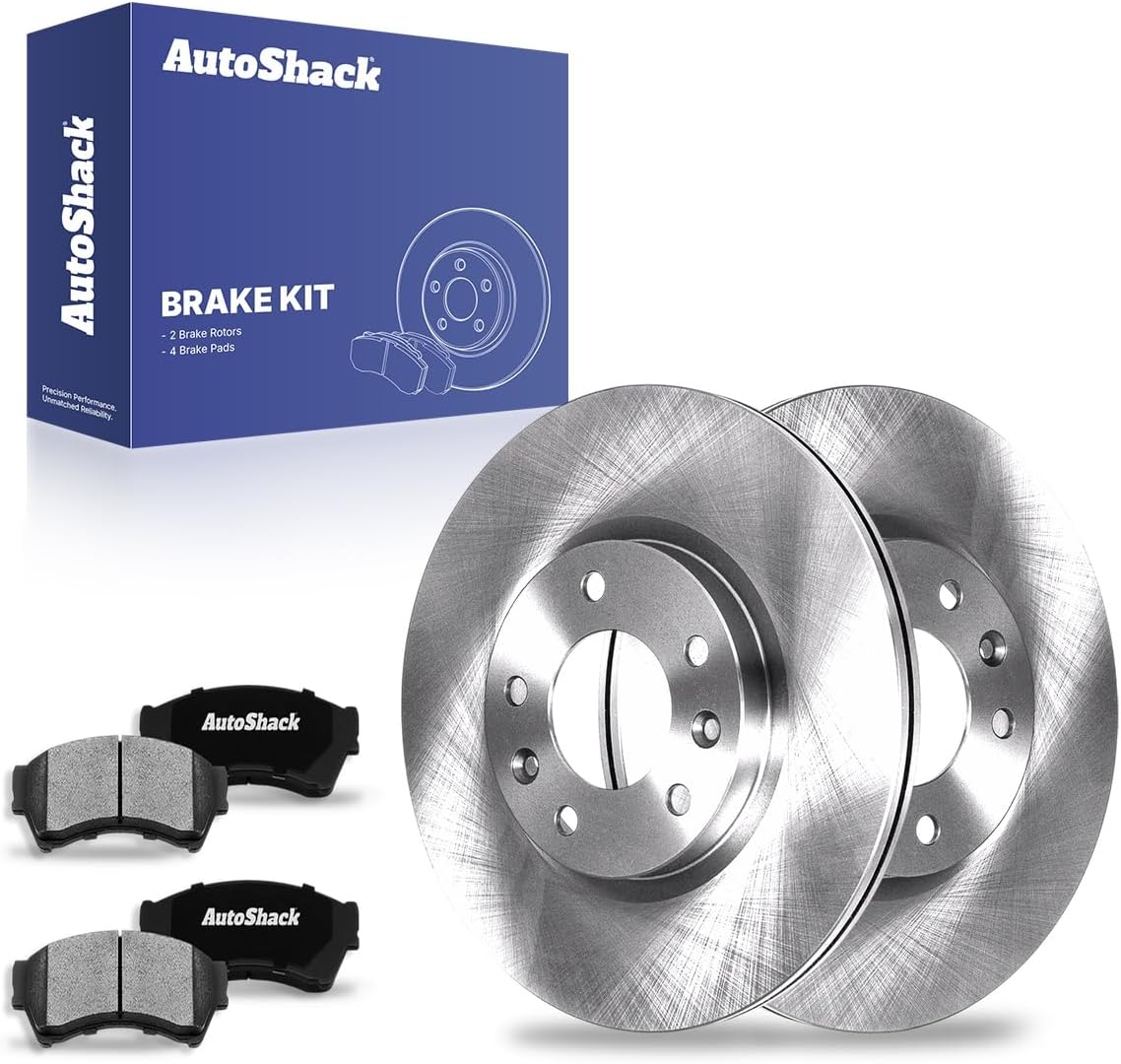 AutoShack Front Vented Brake Rotors + Ceramic Pads 6-PC Brake Kit Replacement for 2006-2012 Ford Fusion 2007-2012 Lincoln MKZ 2006-2011 Mercury Milan 2006 Lincoln Zephyr 11.76" (298.7 mm)