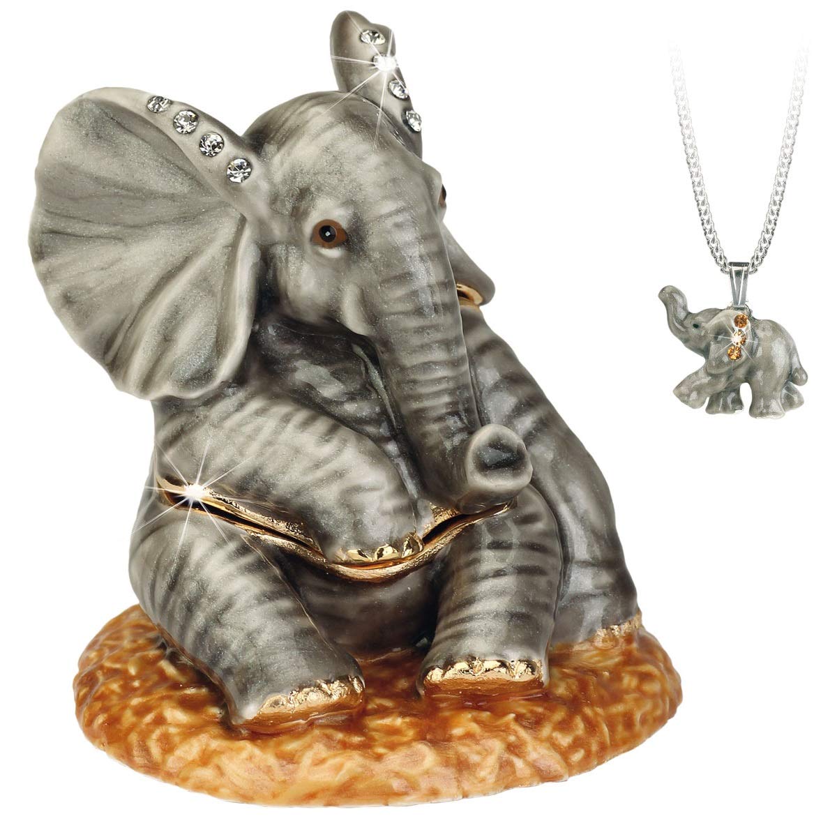 Secrets from Hidden Treasures1040 Baby Elephant Trinket Box