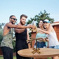 Vista 6 de Juego de Lanzamiento de Anillos con Gancho, Juguete de Lanzamiento de Gancho y Anillo con Escalera de Tiro, Juegos Interactivos de Madera Hechos a