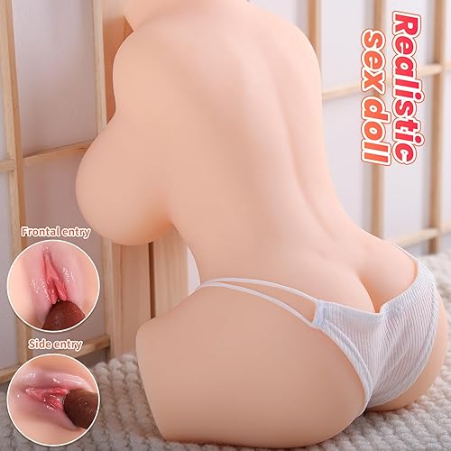Miniatura 3 de Muñeca sexual para adultos, 6 libras, marrón, cálidamente, masterburbater masculino, 3 en 1, juguetes sexuales realistas, torso femenino con grandes