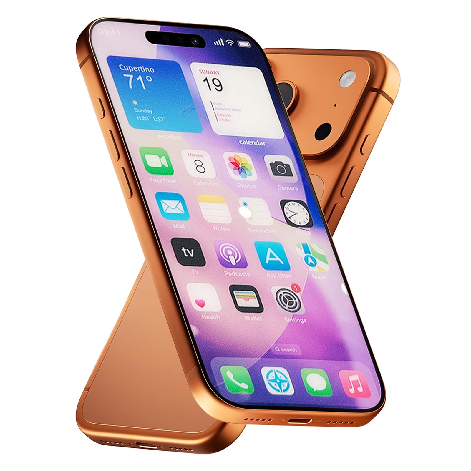 Dummy Fake Phone Model Compatible with Phone 17 Pro Orange Display