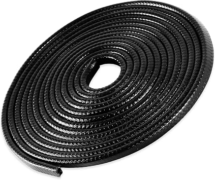 16.4Ft 5M Car Door Edge Guard, No Glue Car Door Entry Guard Protective Strip, Rubber Edge Trim Car Door Protector, Applicable to Car, Truck, SUV and ATV, Car Exterior AccessoriesBlack