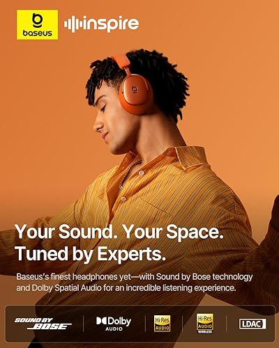 Miniatura 2 de Baseus Inspire XH1 - Auriculares adaptativos con cancelación activa de ruido, sonido de Bose, Dolby Audio, ANC adaptativo en tiempo real premium,