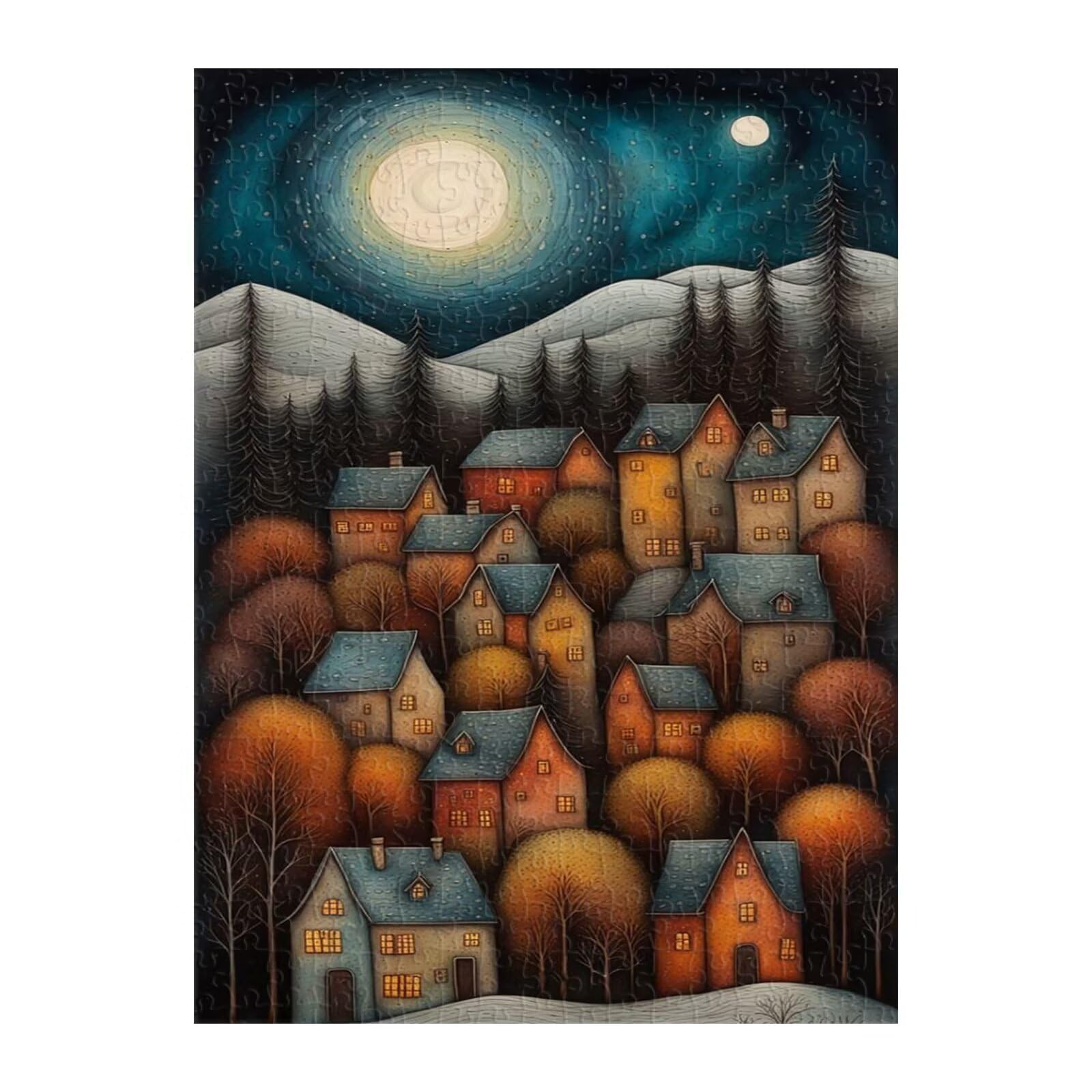 Puzzle 2000 elementów dla dorosłych, księżyc, krajobraz, 100 x 70 cm, trudne puzzle, 2000 elementów dla dorosłych