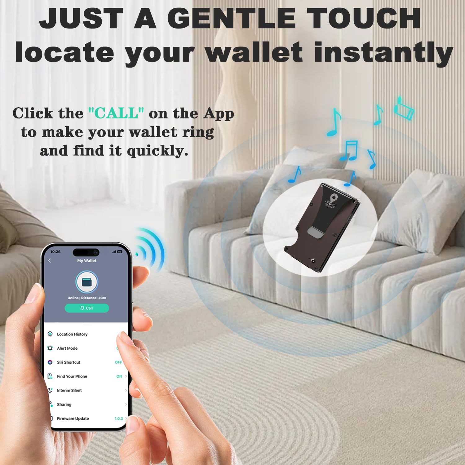 Anti-Lost Trackable GPS Smart Wallet for Men with Tracker Work with Apple Find My Wallet Tracker (IOS only) (Carbon)