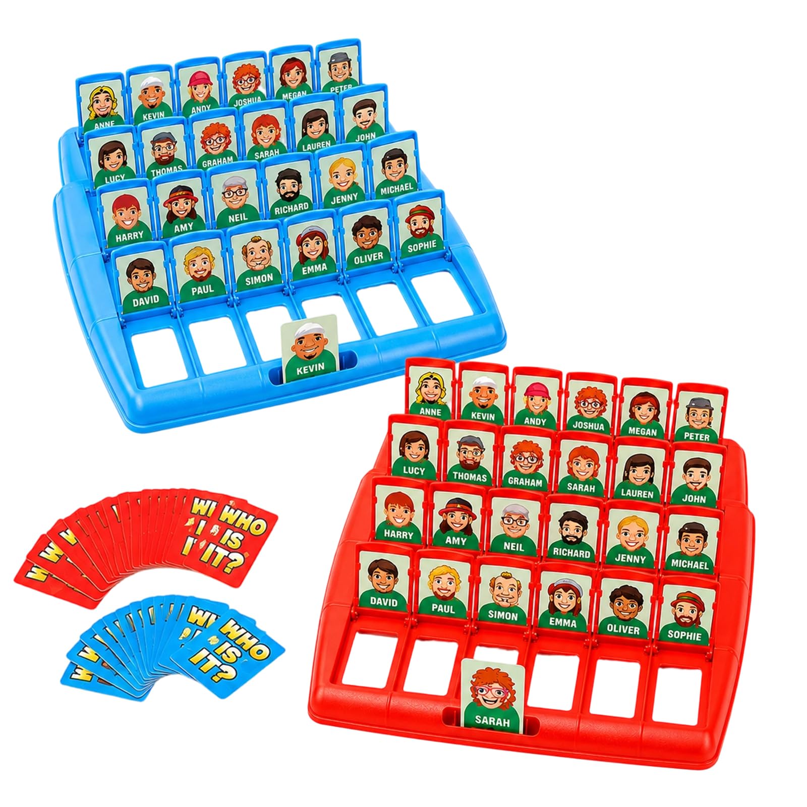 2 PCS Guess Who Game, Mystery Face Guessing Board Game