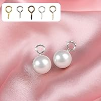 Vista 4 de 100 ganchos pequeños de ojo de tornillo para manualidades de bricolaje, 0.236 x 0.512 in (bronce antiguo)