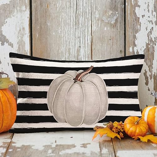 Miniatura 9 de Easternproject Fundas de almohada con diseño de rayas rosas para el Día de San Valentín abrazos besos amor fundas de almohada de 12 x 20 pulgadas