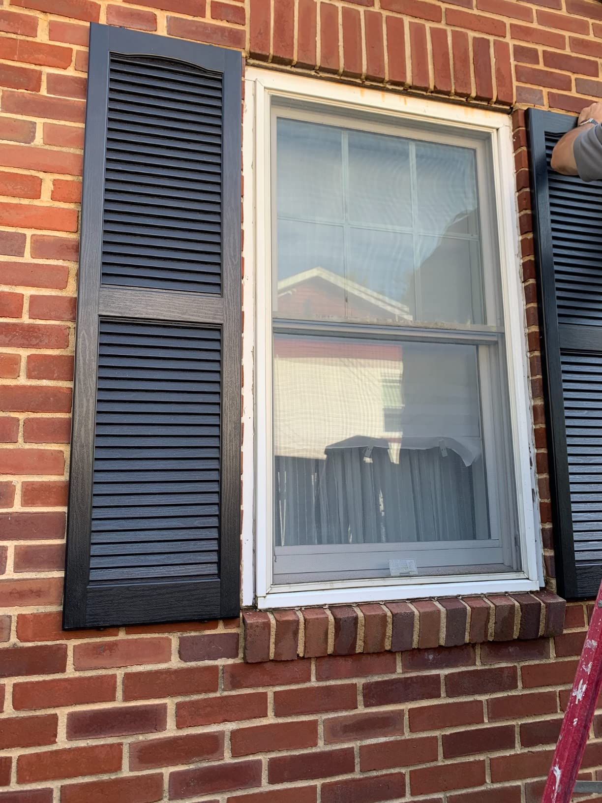 11/mo Finance Polaris Homeside Open Louver Vinyl Shutters (1 Pair) 141/2in. x 43in. 050