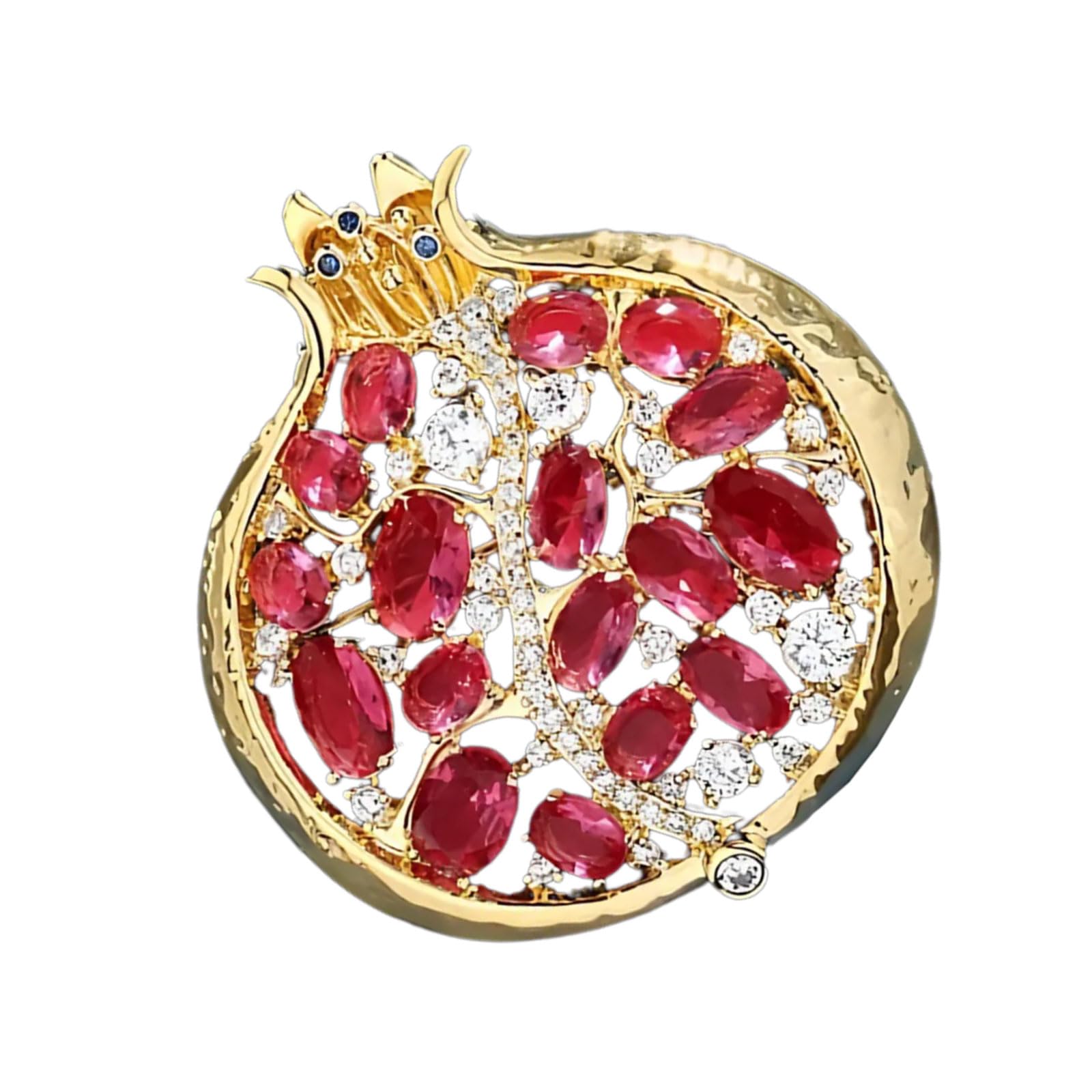 fexxkg Artistic Pomegranate Brooch Elegant Alloy Designs For Formal Event And Daily Wear