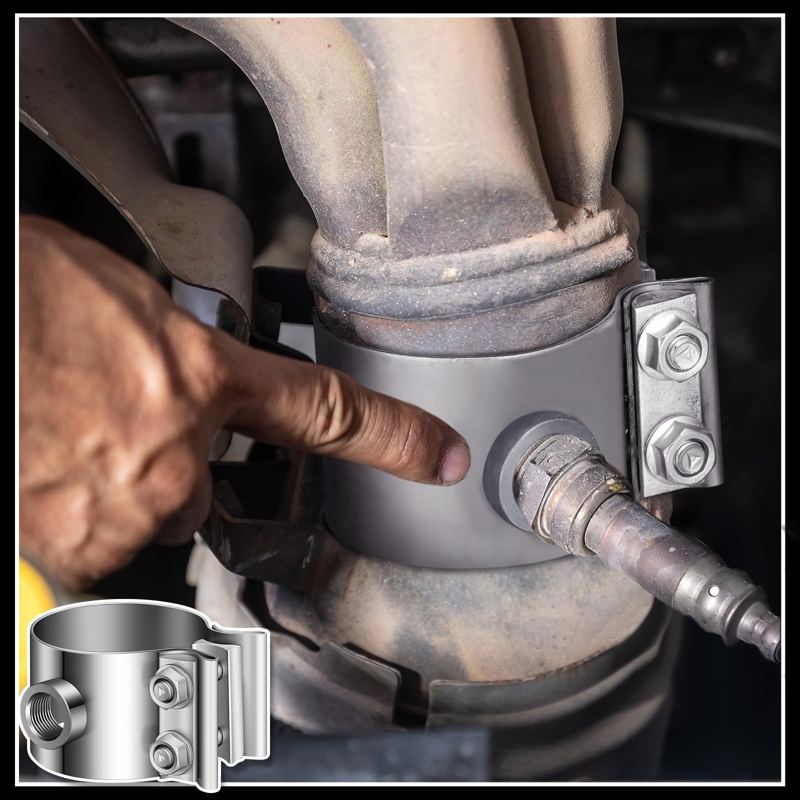 O2 Sensor Mounting Ring Snapklik.com : 2-1/4-2-1/2 Clamp On Oxygen Sensor Bung Adapter No Weld ...