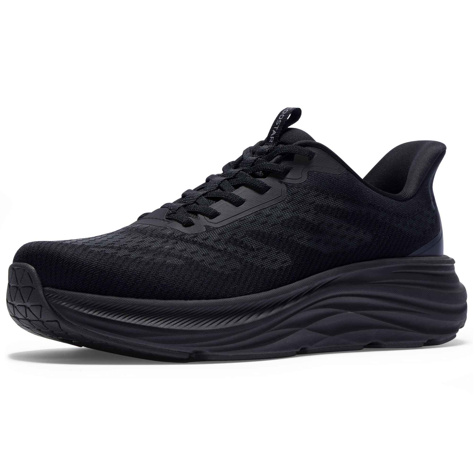 Coostar Men's Slip On Walking Shoes Cushioning Support Non Slip Breathable Cross Trainer Running Sneakers for Gym Workout Fashion