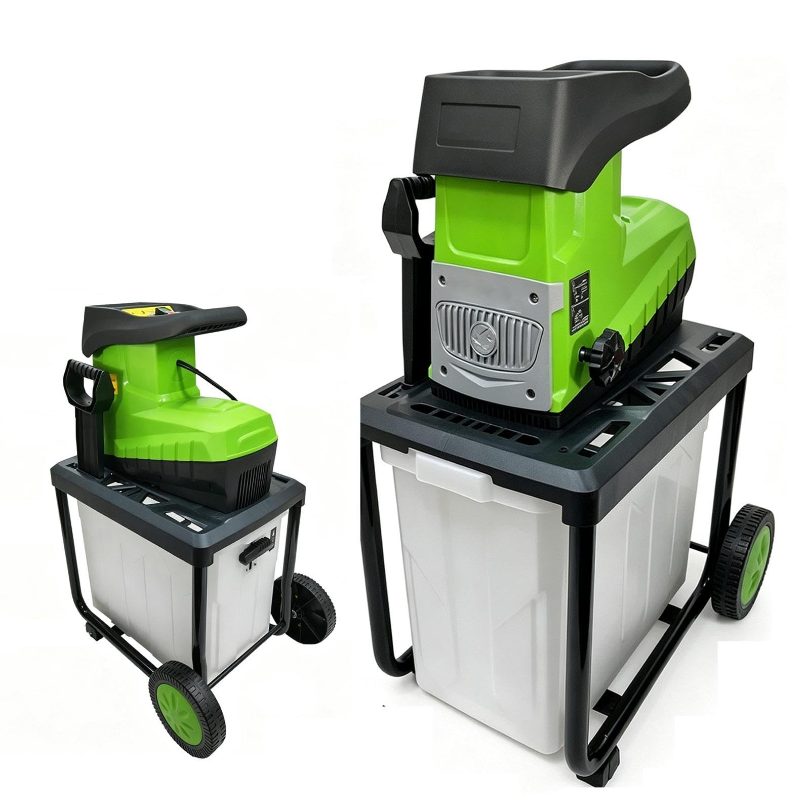 Elektryczny rozdrabniacz do gałęzi 2800 W z pojemnikiem 60 l