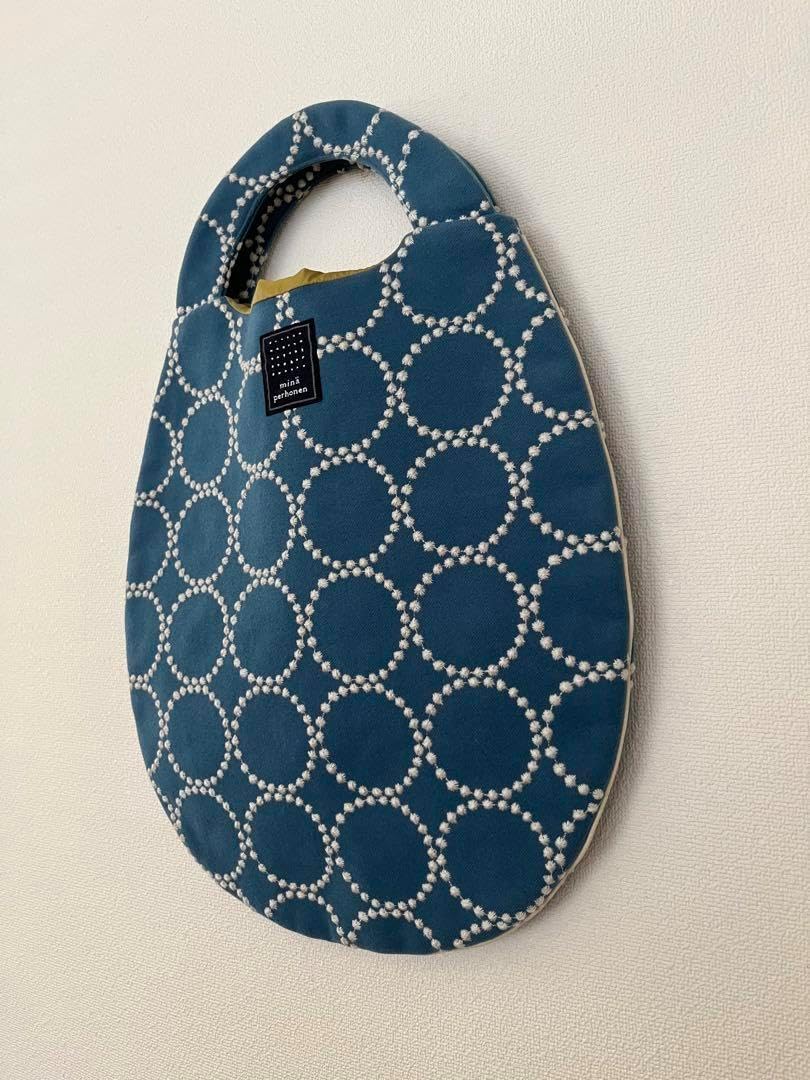 ミナペルホネン エッグバッグ タンバリン ブルー ミナペルホネン