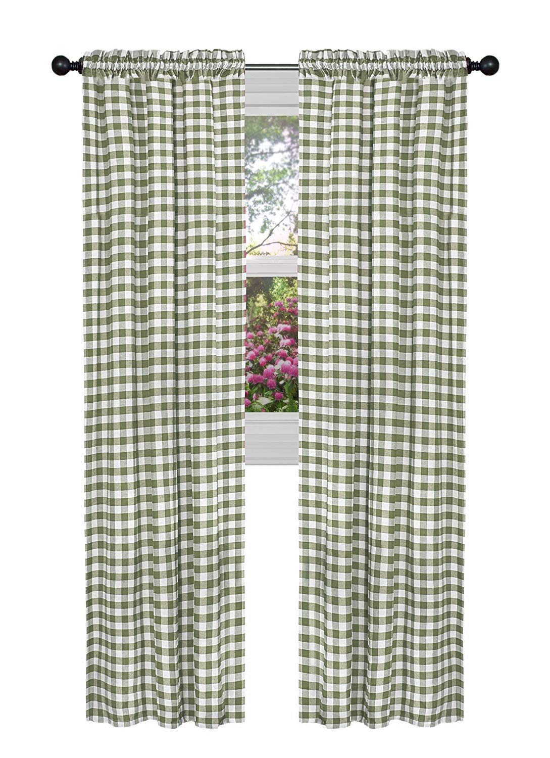 Forest Green Lace Curtains Curtains & Drapes