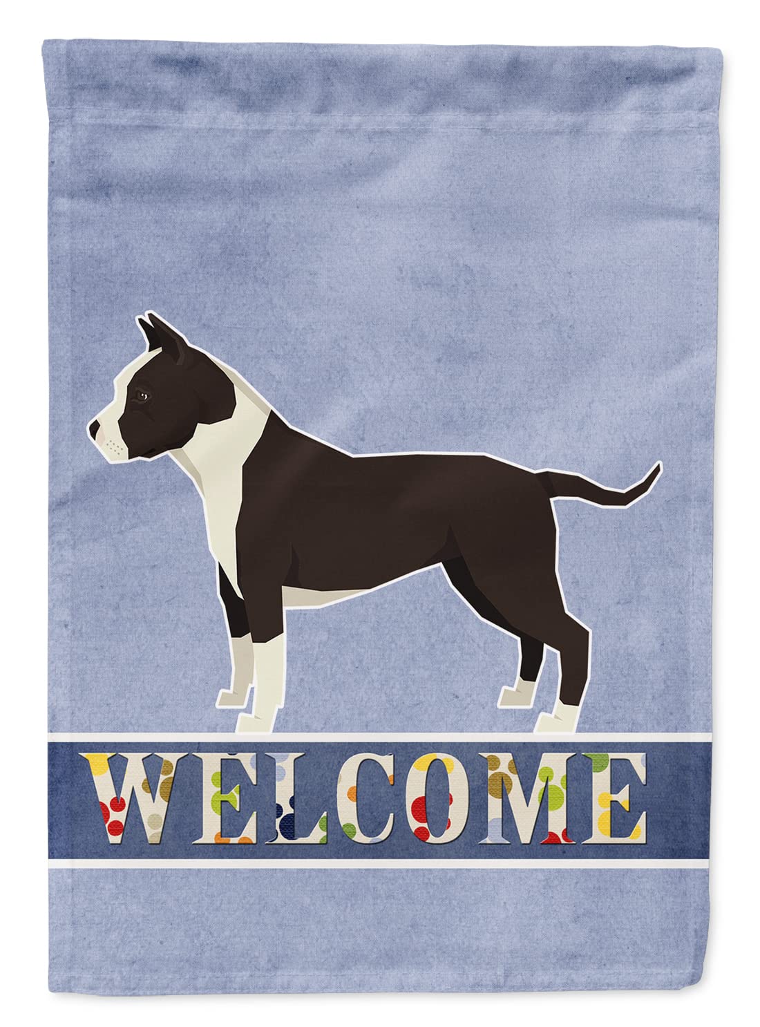 American Staffordshire Terrier drapeau de bienvenue multicolore pour embellir le jardin familial