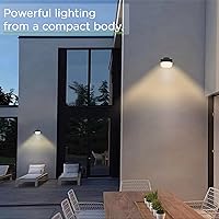 Vista 5 de TIERONE Moderno paquete de luz LED de seguridad con fotocélula del atardecer al amanecer, aplique de pared al aire libre para patio, porche