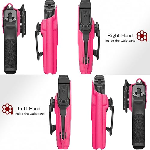 Vista 54 de Amberide Bodyguard 380 Laser Holster, IWB Kydex Concealed Carry Holster for S&W Bodyguard 380 with Crimson Trace Laser, Adjustable Cant and Blanco