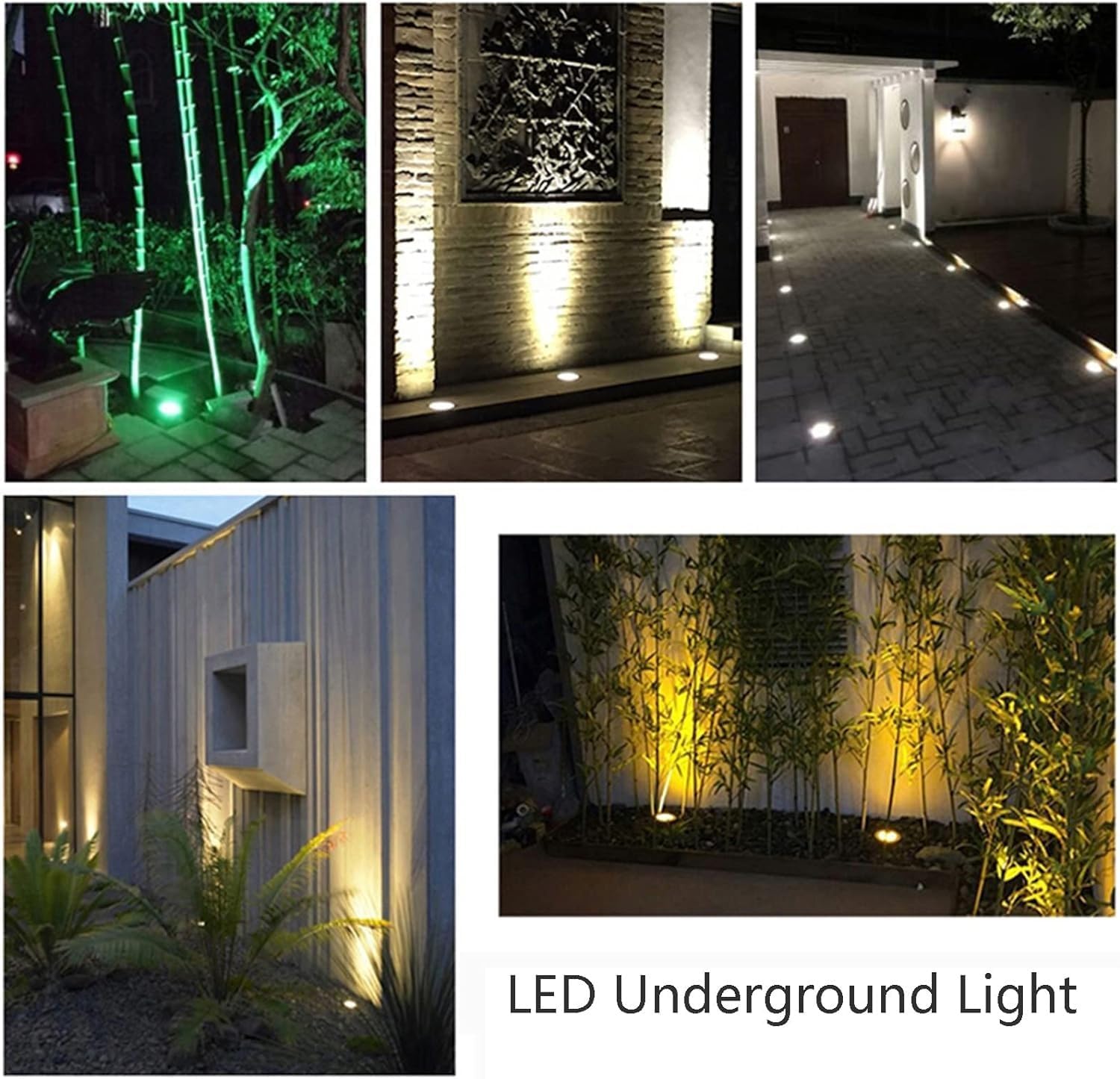 LED In-Ground Lights Embedded Outdoor Landscape Light IP66 Waterproof Low Voltage AC12/24V Round Spotlight for Pathway Driveway Patio Yard Landscape Lighting (Color : White, Size : 6W-AC24V) ( Color :