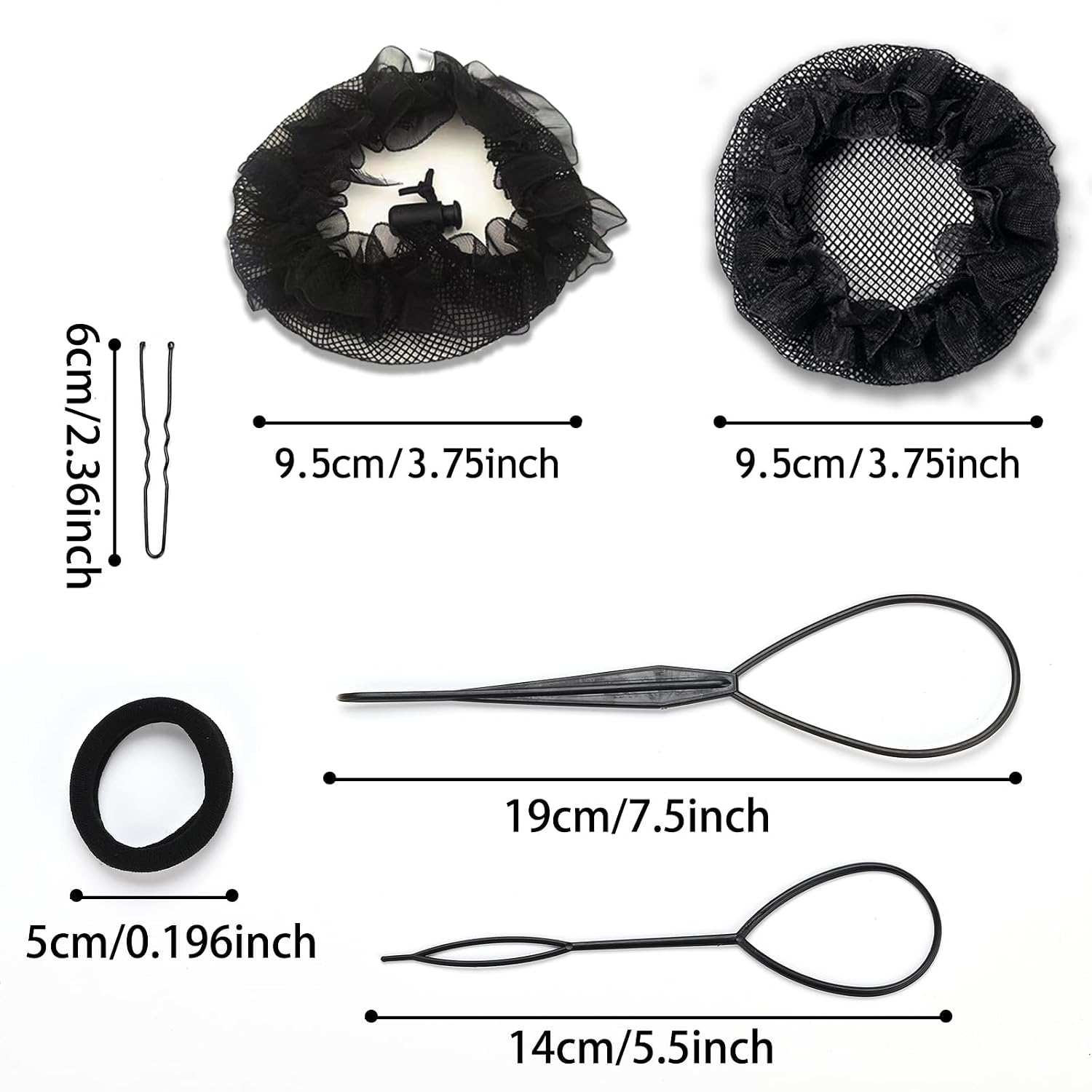 Hair Bun Maker Set 31 Piece Styling Accessory Set The Most Complete Styling Accessory Set (Brown)