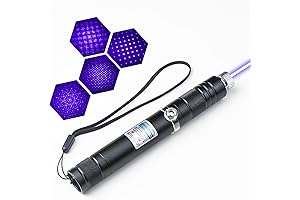 Rechargeable Blue Laser Pointer High Power with Adjustable Focus and Star Cap