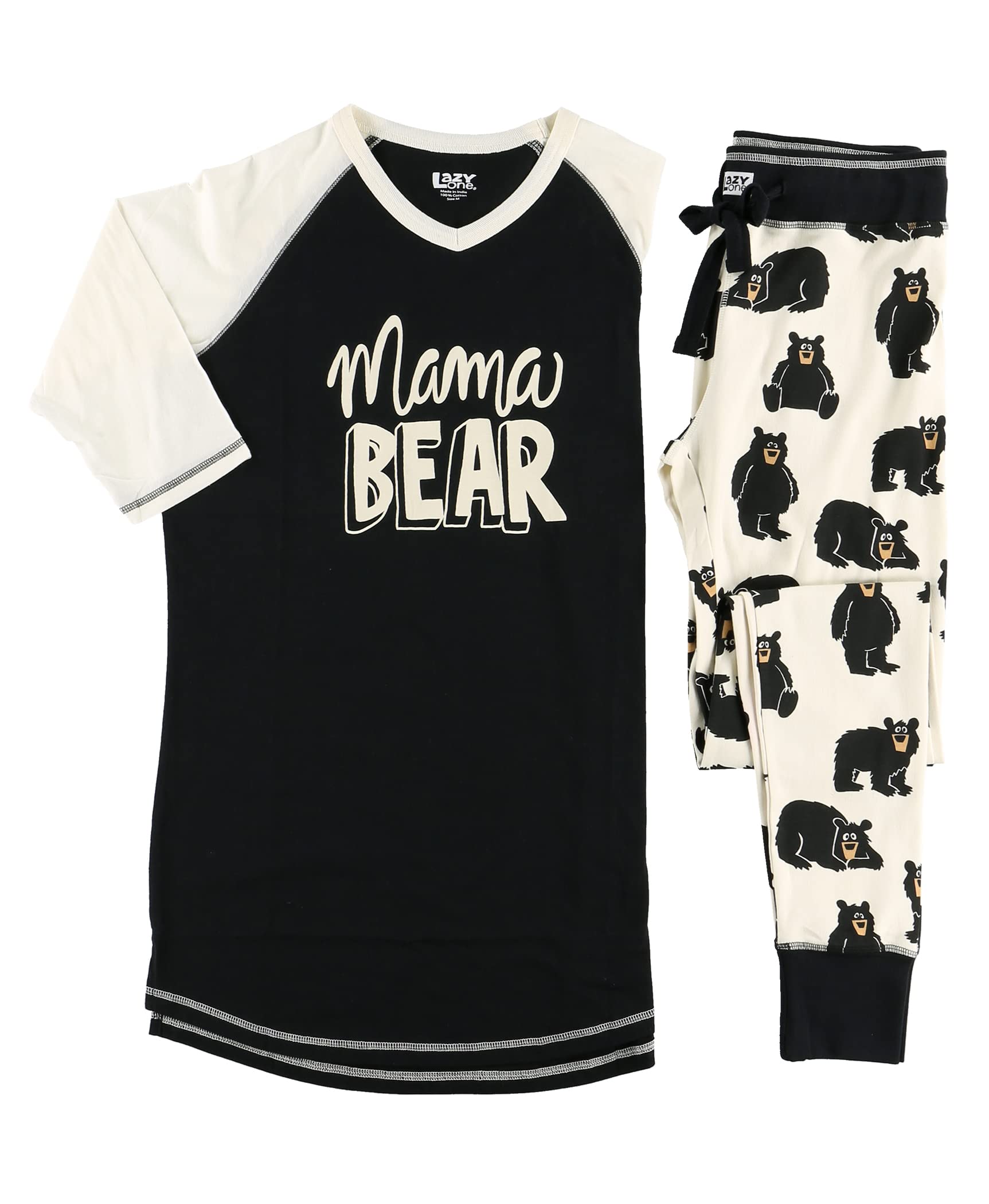 Lazy One - Pigiama in coordinato per adulti, bambini e cani (orso della famiglia) – XL
