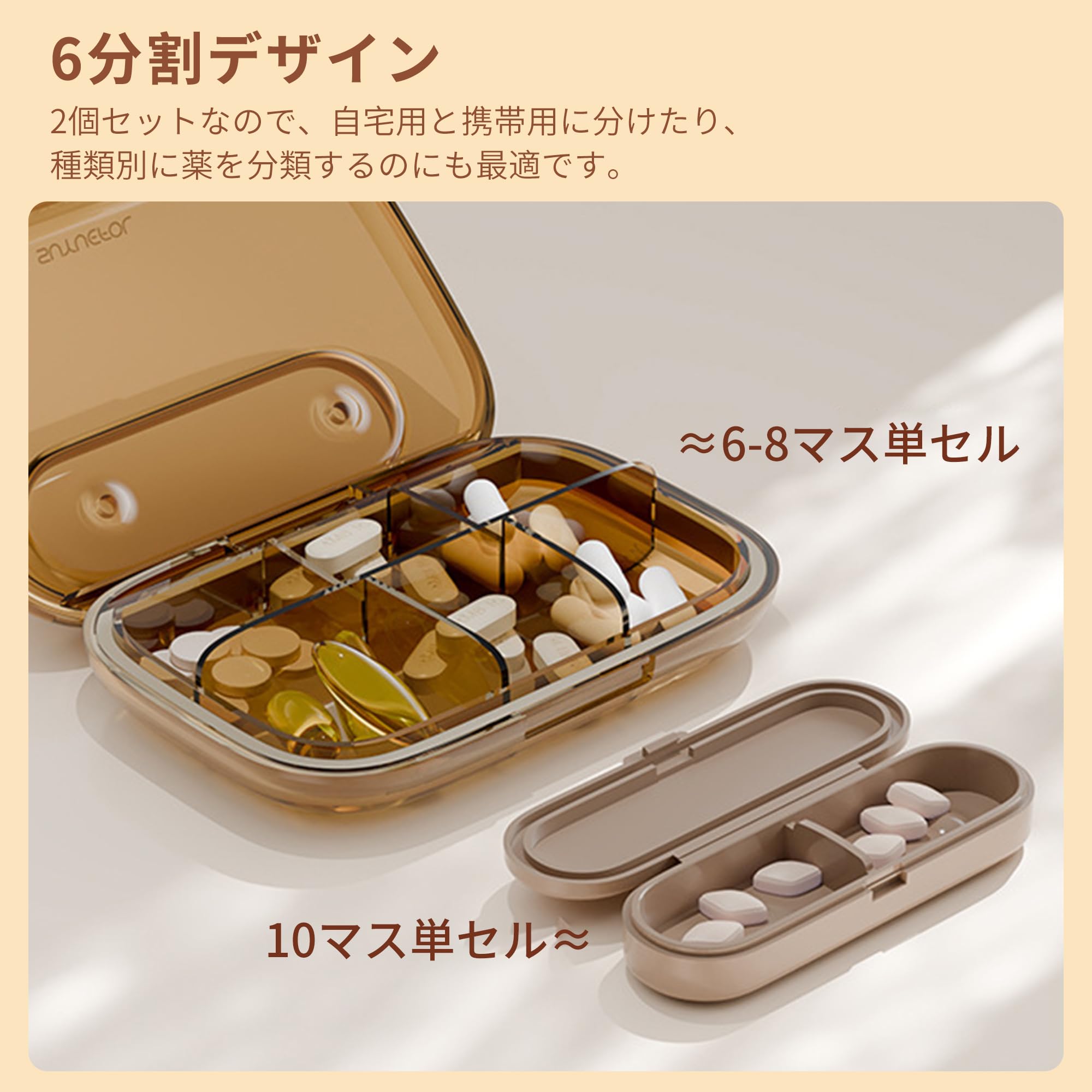 Amazon.co.jp: 【2025最新】ピルケース 携帯用 1週間 薬ケース 透明 2