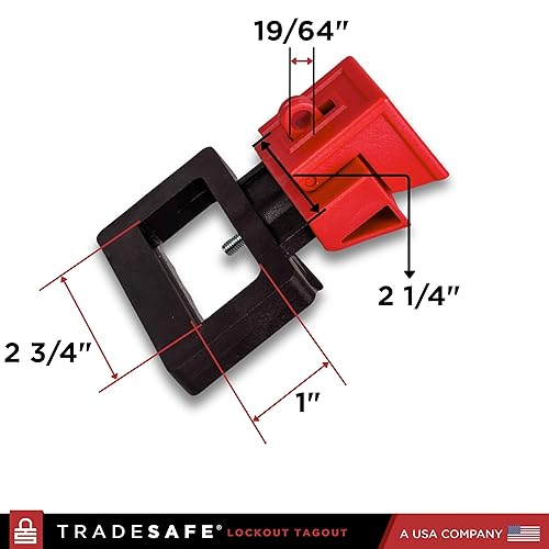 Miniatura 2 de TRADESAFE Dispositivo de bloqueo del disyuntor, paquete de 3, 480600 voltios, dispositivo de bloqueo del disyuntor de abrazadera, compatible con
