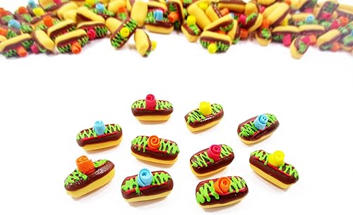 Miniatura 2 de 20 Chocolate Eclair Panadería Casa de muñecas Miniaturas Alimentos Art Deco Suministro Casa de muñecas Comida 3579