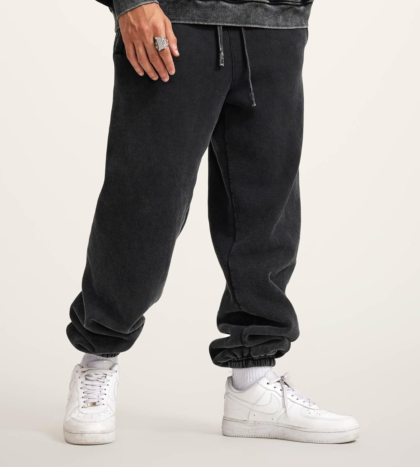 Colorful world Mens Acid Wash Sweatpants Vintage Baggy Athletic Workout Joggers Heavyweight Fleece Sweat Pants with Pockets - Image 6