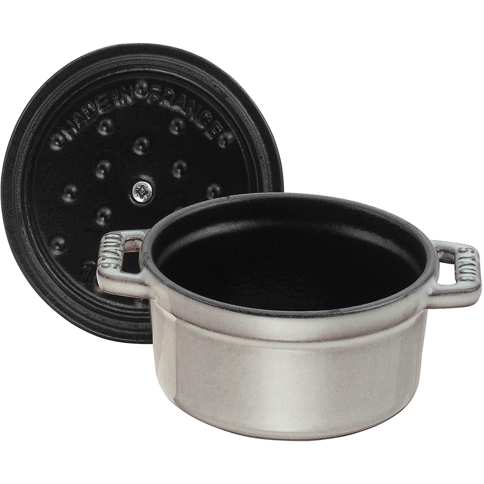 Amazon | (Graphite Gray) - Staub 1101018 Mini Round Cocotte Pot