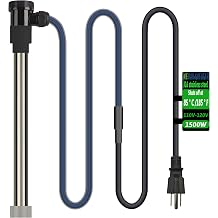 1500W Fully Submersible Water Heater of Inflatable Pool & Bathtub Portable Immersion Electric Heater with WiFi Timer & Temp Control for Above Ground Pool, Tub, Baptistry&Bucket etc