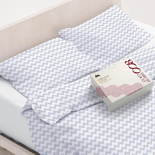 Mayfair Linen - Juego de sábanas de 100% algodón de fibra larga, tejido de satén que proporciona una sensación suave y sedosa, se adapta a colchones