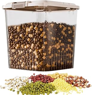 Dog Food Container - Airtight PP Storage Bucket | Clear Large Capacity Pet Food Bin | Storage For Dog Cat Fõod Treats Cereal Coffee Rice Nuts Kitchen Pantry Home And Free From Moisture.