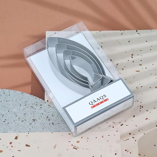 Miniatura 5 de Jesus - Juego de cortadores de galletas de pescado grande y pequeño, 5 pulgadas, 4 pulgadas, 3 pulgadas, 2 pulgadas, 4 piezas, acero inoxidable