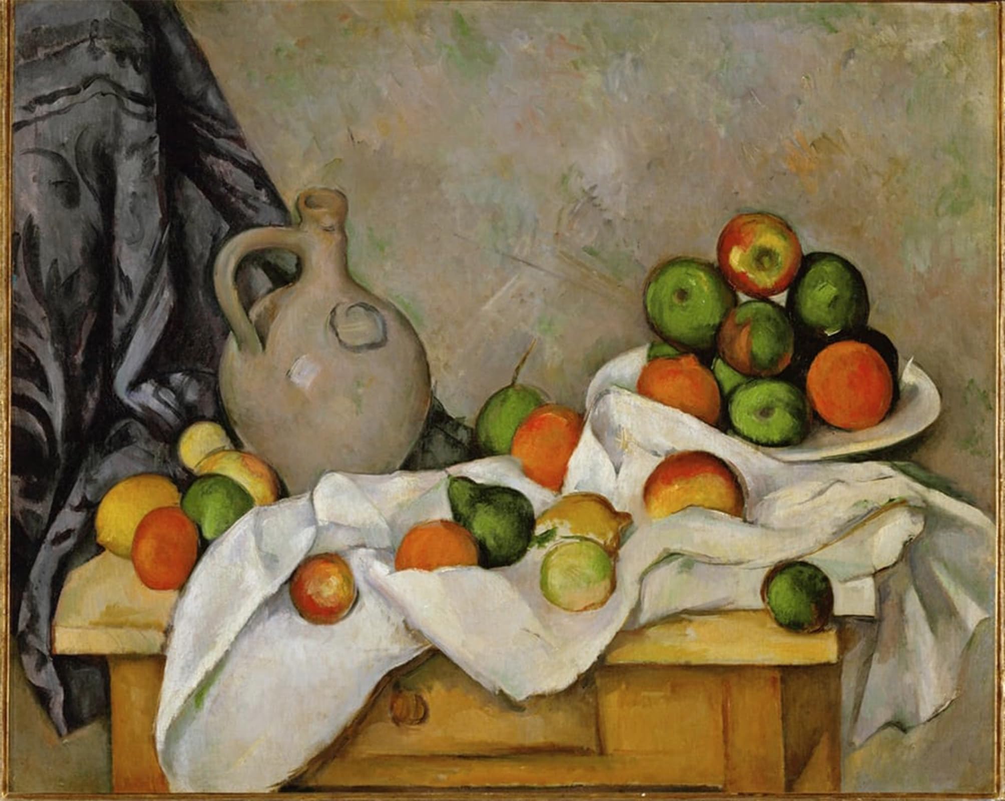 POSTERIIk Vintage Print Pop Art Landscape Artwork Curtain Jug and Fruit Bowl by Paul Cézanne Art Prints for Office Home Decor 60x90cm