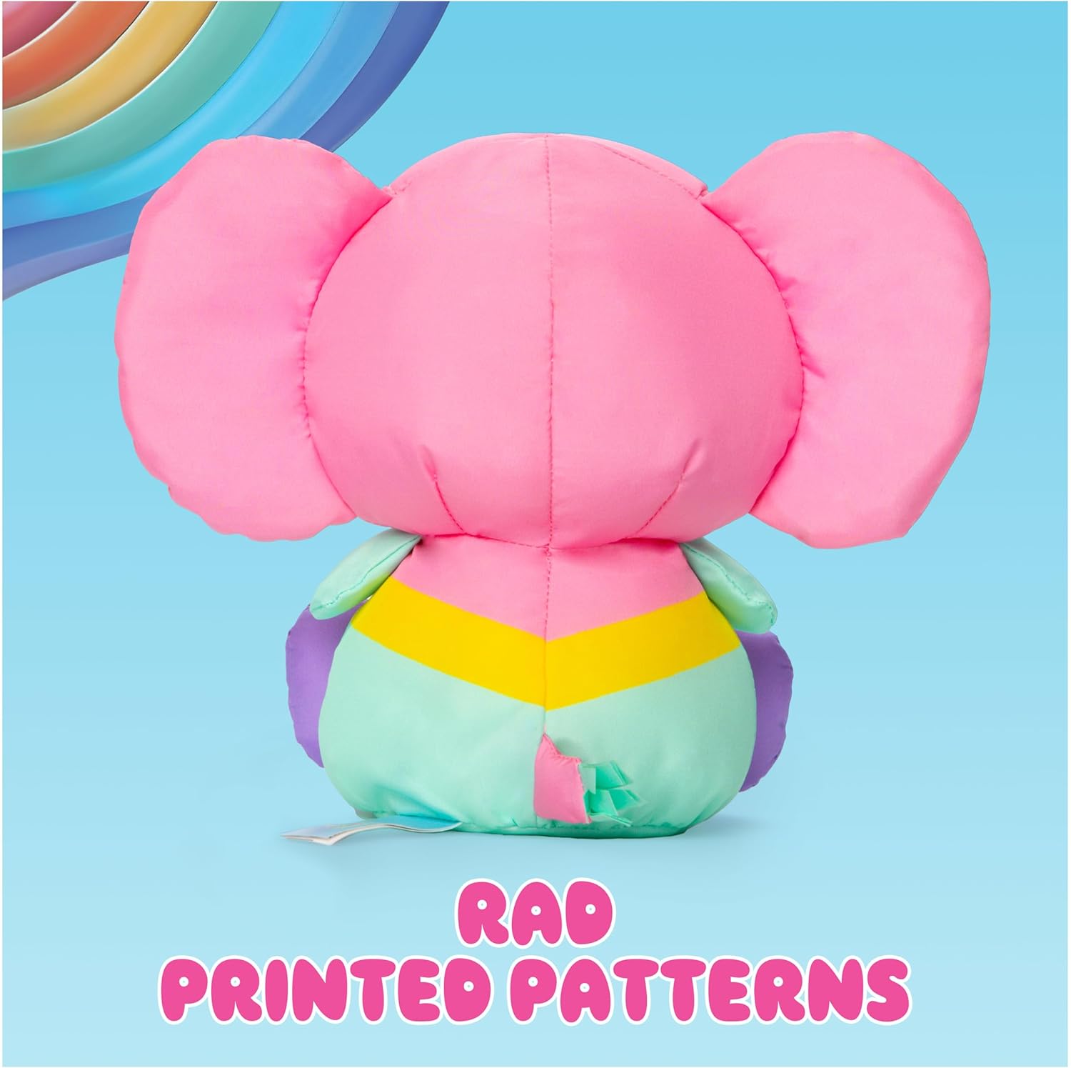 Slater Elephant Stuffed Animal, Retro Inspired Plush Toys for Ages 3 and Up, Pink, 7”