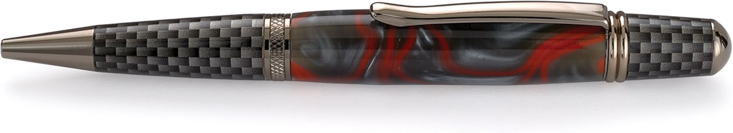 WOODRIVER Project Kit - Wall Street Ii Ballpoint Pen Kit - Gunmetal & Carbon Fiber Coating