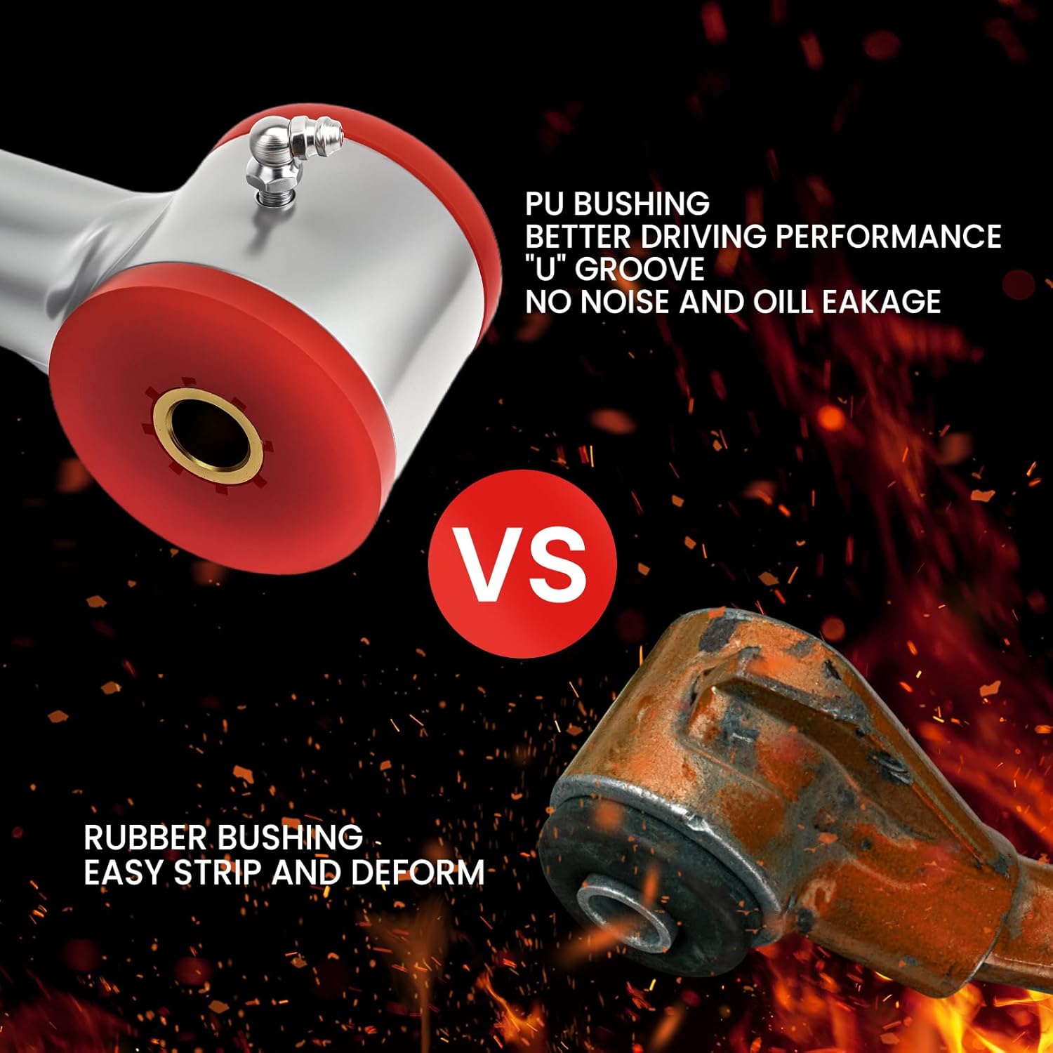 Front Upper Control Arms with Ball Joint for 2005-2023 Toyota Tacoma & Hilux & Fortuner, 2-4" Lift Tubular Control Arms, Replacement OEM Suspension Control Arm