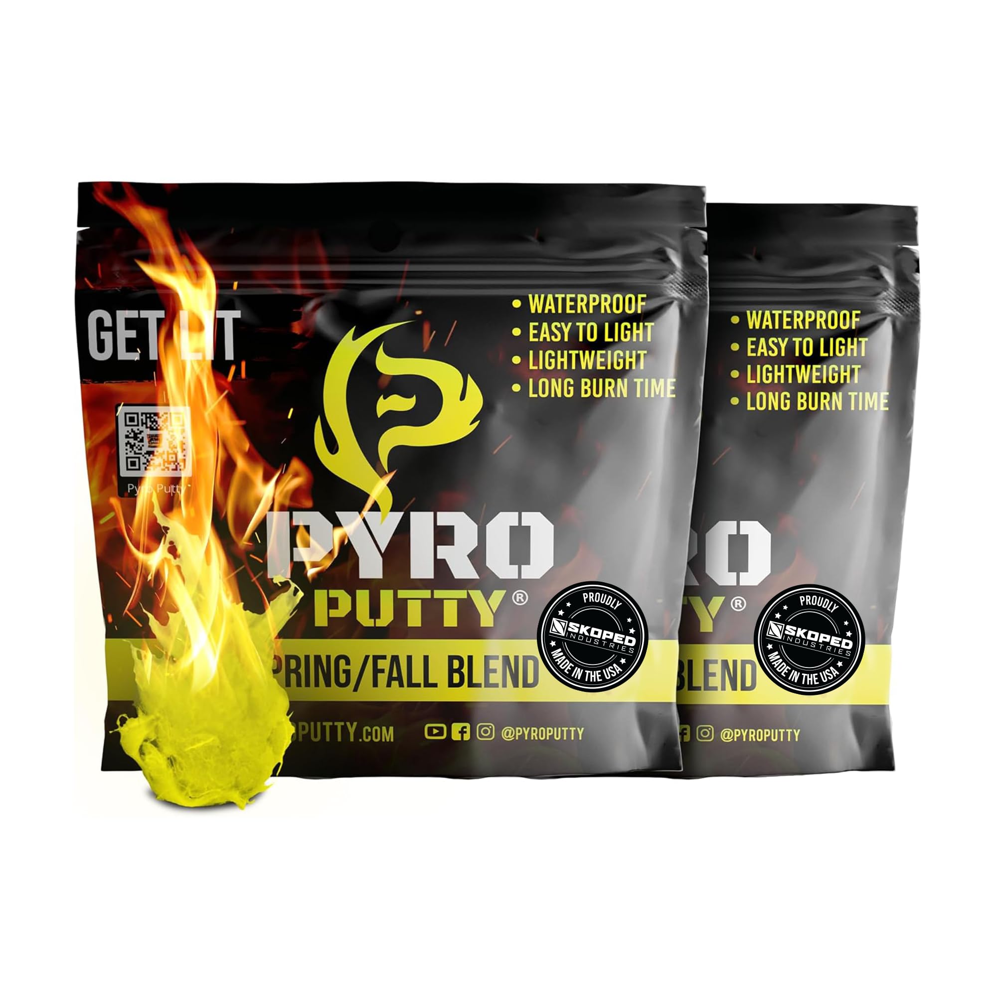 Phone Skope Pyro Putty: Waterproof Survival Fire Starter for Emergency Preparedness, Fire Starters for Campfires - Survival Gear and Supplies
