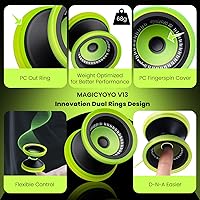 Vista 3 de MAGICYOYO V13 DEEPSPIN Yoyo bimaterial para niños de 8 a 12 años y adultos, Yoyo profesional de doble propósito para todos los niveles de habilidad