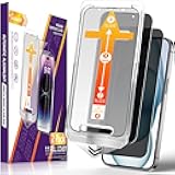 2 Pack Privacy Screen Protector for iPhone 15 Plus 6.7 inch, Anti Spy Private Tempered Film for iPhone 15 Plus Full Coverage Edge with Easy Install Tray Kit, Bubble Free, Case Friendly
