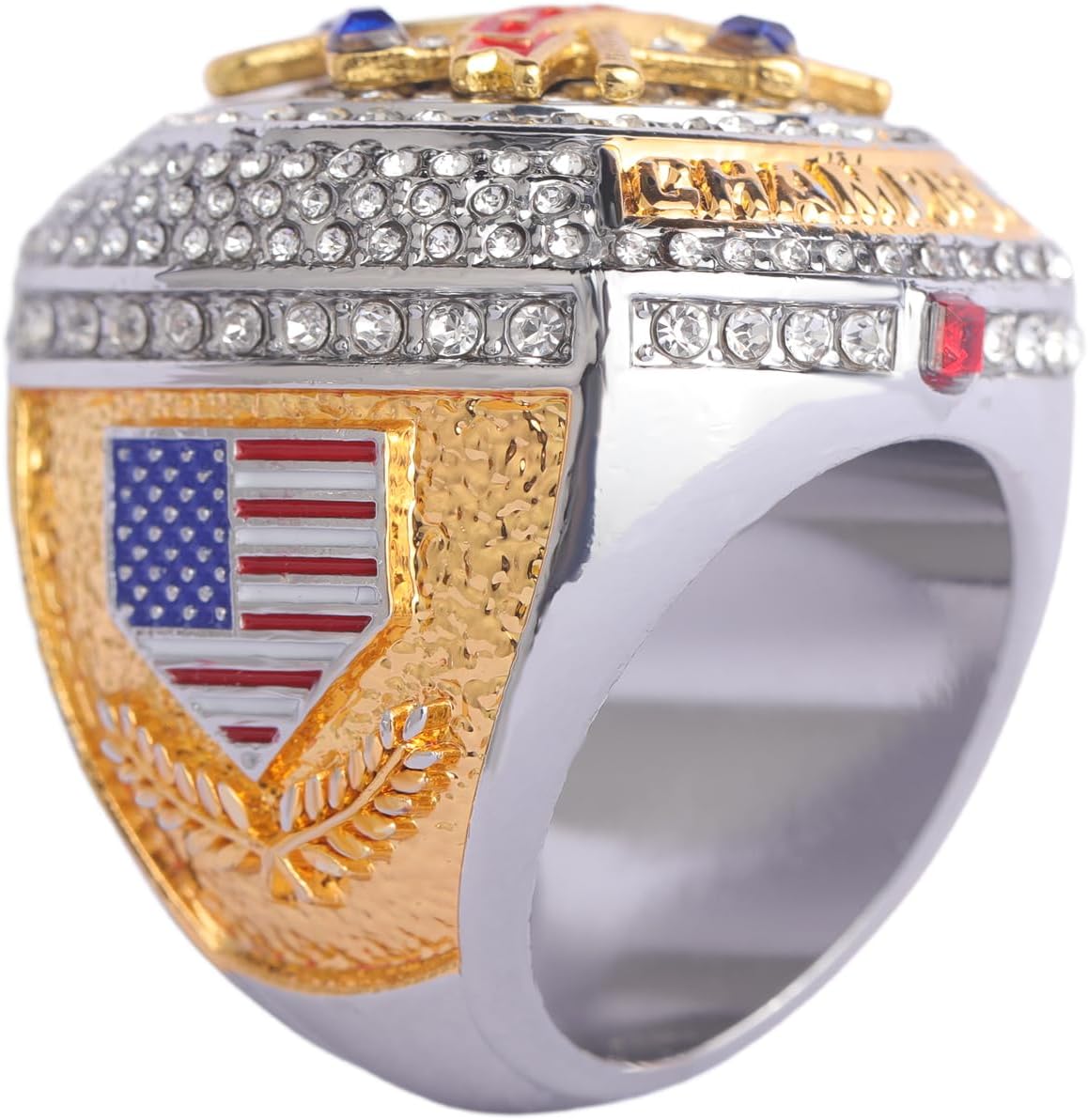 2 pcs Pack or 12 pcs Pack Baseball Championship Trophy Ring Award Gift for Tournament Champion Team palyers Awards Trophy on Side Size 9.5