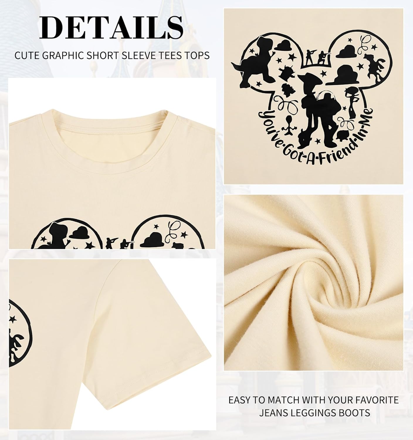 You've Got A Friend Shirt Women Magical Shirt Funny Letter Print Tee Family Holiday Vacation Short Sleeve Tops - Image 5