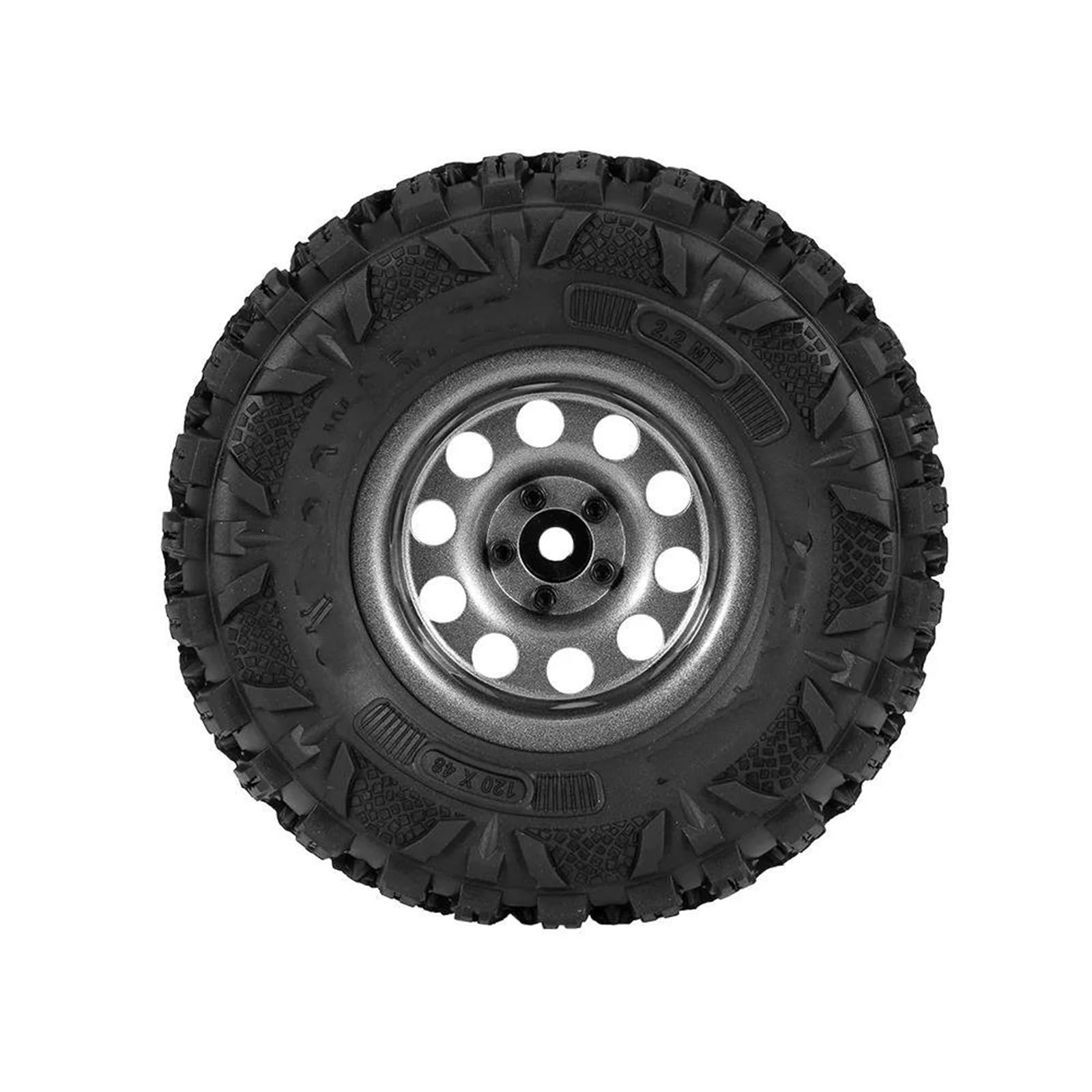 RC Ruote Gomma Compatibile Con SCX10 TRX-4 Per HSP Per RGT RR10 Per Traxxas Per Axial 4 Pezzi 2. Pollici RC Car Wheel Tire Mozzo In Metallo 1/10