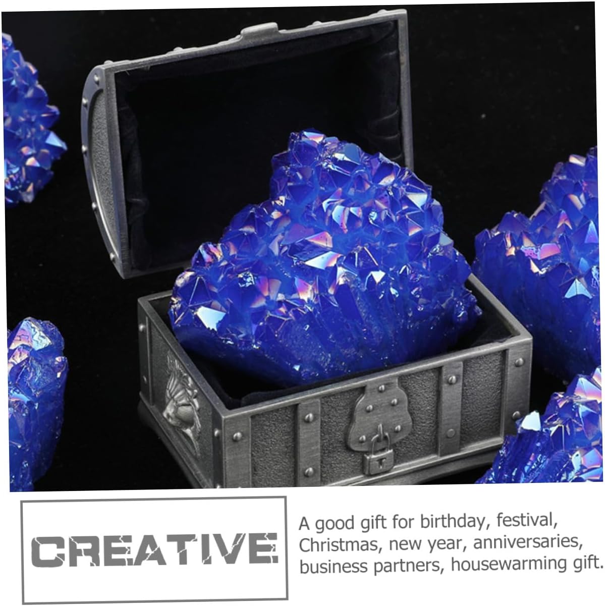 Alipis Unique and Bright Crystal Stones Home Decor Sculptures Natural Crystal Stone Decor
