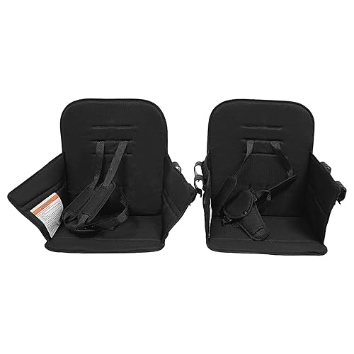 Miniatura 7 de Cochecito de 2 asientos para niños, carrito todoterreno de 4 ruedas con arnés de 5 puntos y parasol para niños, carrito plegable doble con mango