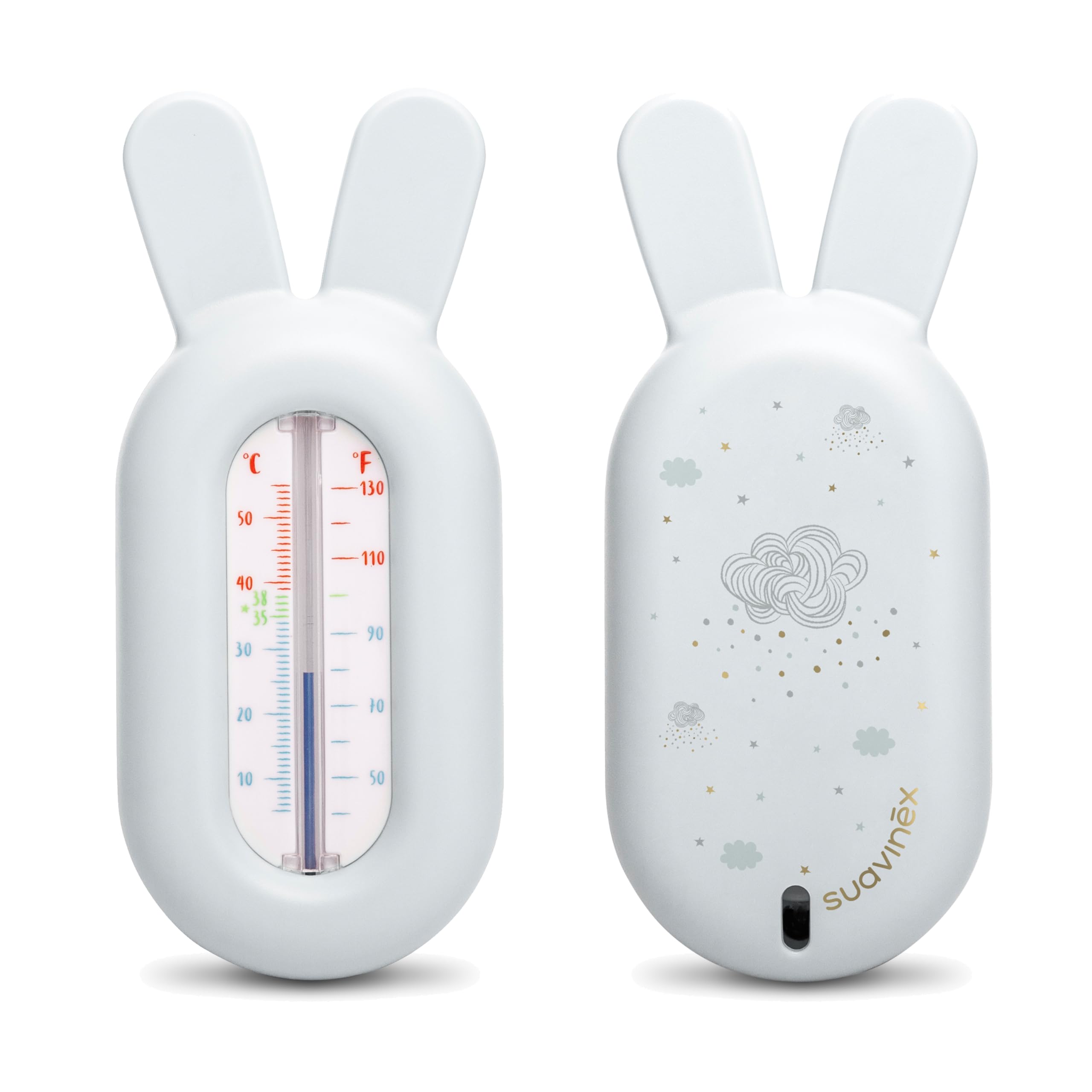 Suavinex, Termometro da bagno per bambini + 0 mesi, termometro per acqua, senza mercurio, preciso e con scala di colori, robusto e facile da difendere, Dreams blu