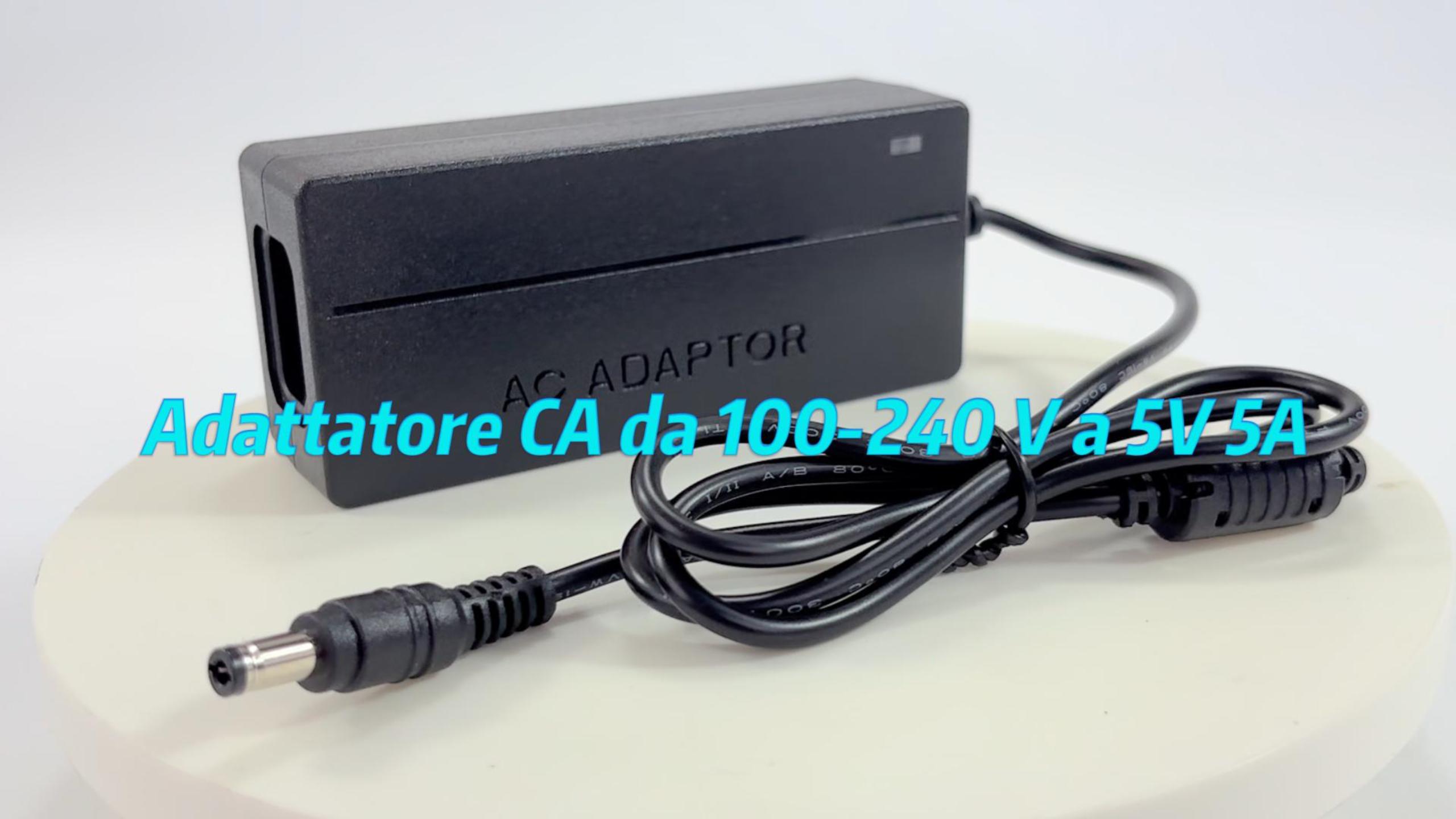 TKDY Alimentatore Universale 24V 1.5A - Adattatore Con 5 Connettori DC, Per LED, Telecamere E Diffusori